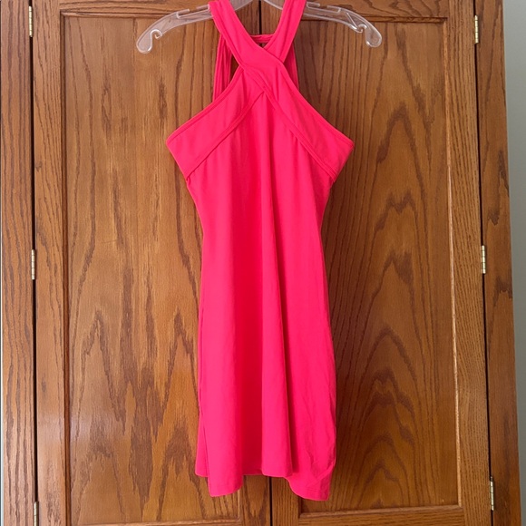 Fabletics Dresses & Skirts - NWT Fabletics Hot Pink Tennis Halter Dress with Bra Women’s Size Small